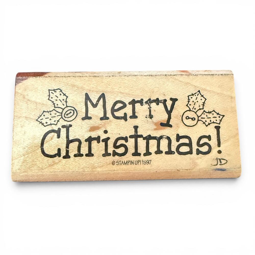 Stampin' Up 1997 Merry Christmas Rubber Stamp
